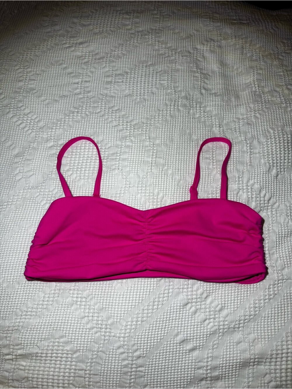 GAP Bright Pink Ruched Sports Bra